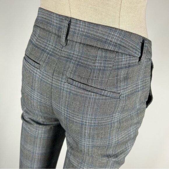 💕 WHITE HOUSE BLACK MARKET the slim Gray Plaid Pants 2P - Picture 3 of 10